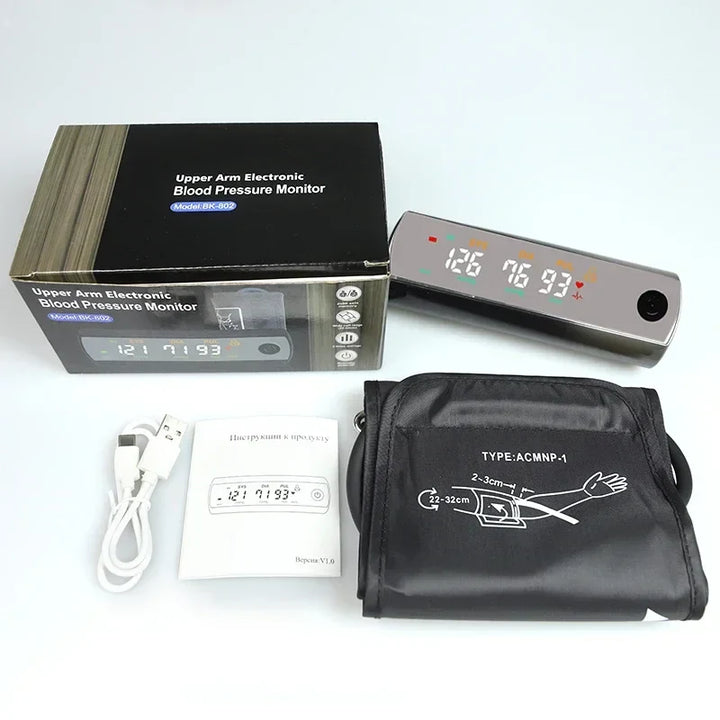 BowLift | Rechargeable LCD Arm Blood Pressure Monitor with Voice Function – VitalScan