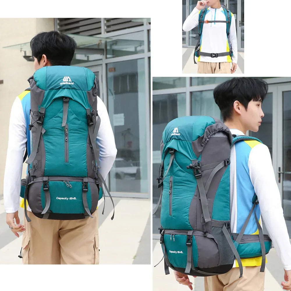 Alpivento 70L Trekking Backpack with Rain Cover | Bowlift