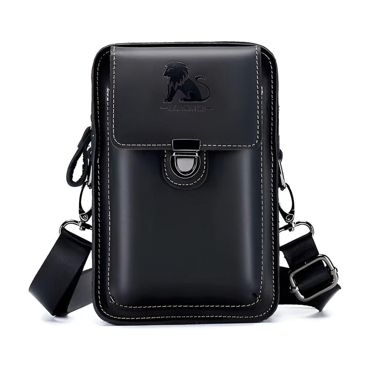 BowLift | Vidal Bag – Functional Leather Waist Bag for Men with Adjustable Strap and Multi-Pocket Design