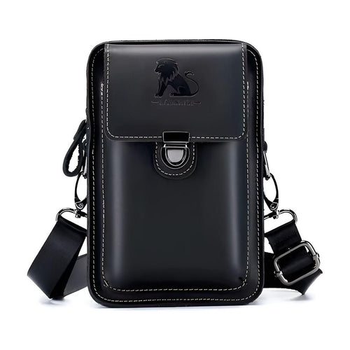 BowLift | Vidal Bag – Functional Leather Waist Bag for Men with Adjustable Strap and Multi-Pocket Design
