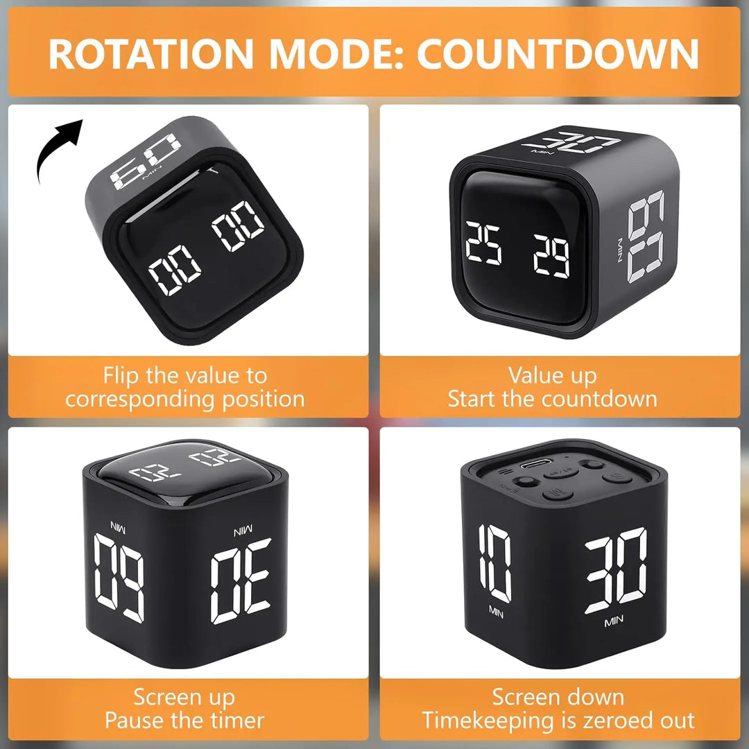 BowLift | Mini Cube Flip Digital Timer