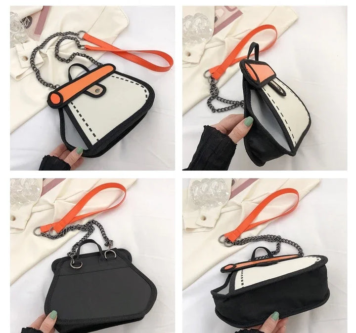 BowLift | 2D Canvas Texture Crossbody Bag
