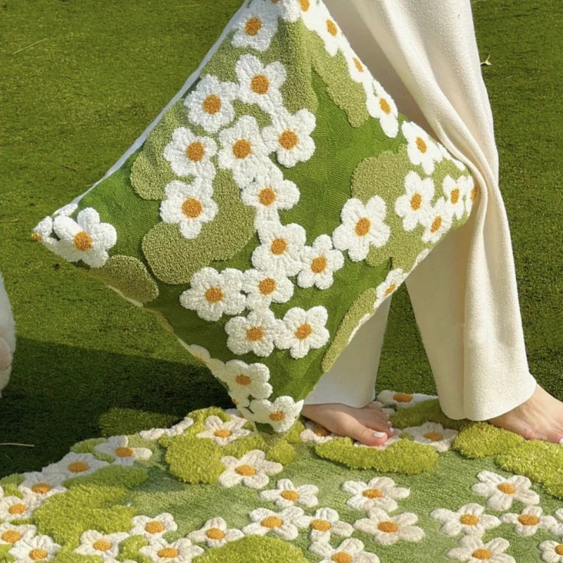 Flower Garden Embroidery Cushion Cover | Bowlift