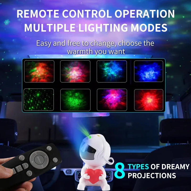 BowLift | Love Astronaut Galaxy Night Light Projector
