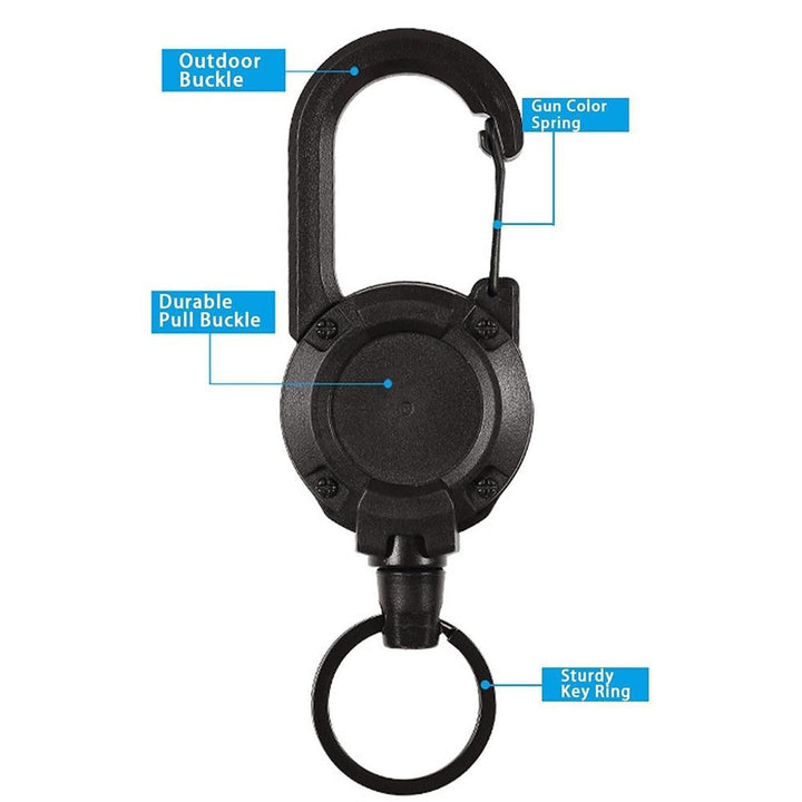 Heavy Duty Retractable Pull Practical Keychain | Bowlift