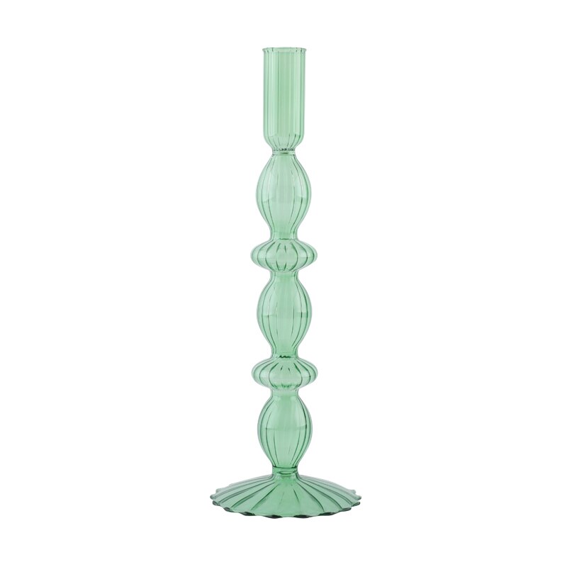 Ribbed Glass Candleholders - Pastel | Bowlift