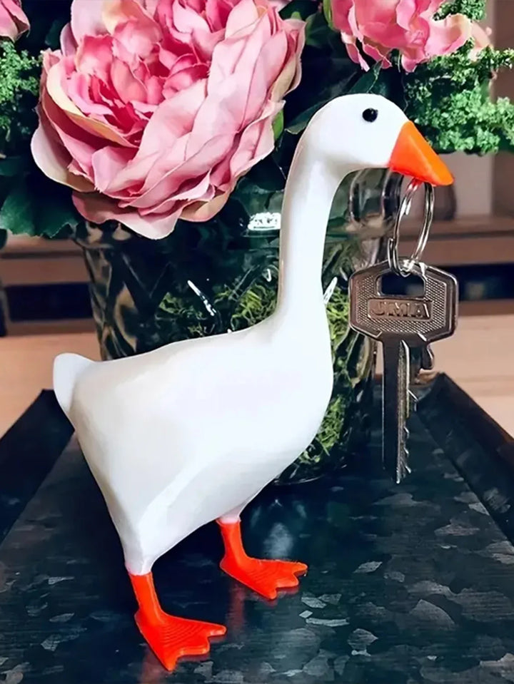 BowLift | Decorative Figure GooseMag | Magnetic Goose Key Holder | Resin Sculpture & Organizer