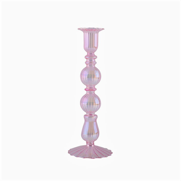 Ribbed Glass Candleholders - Mermaid | Bowlift