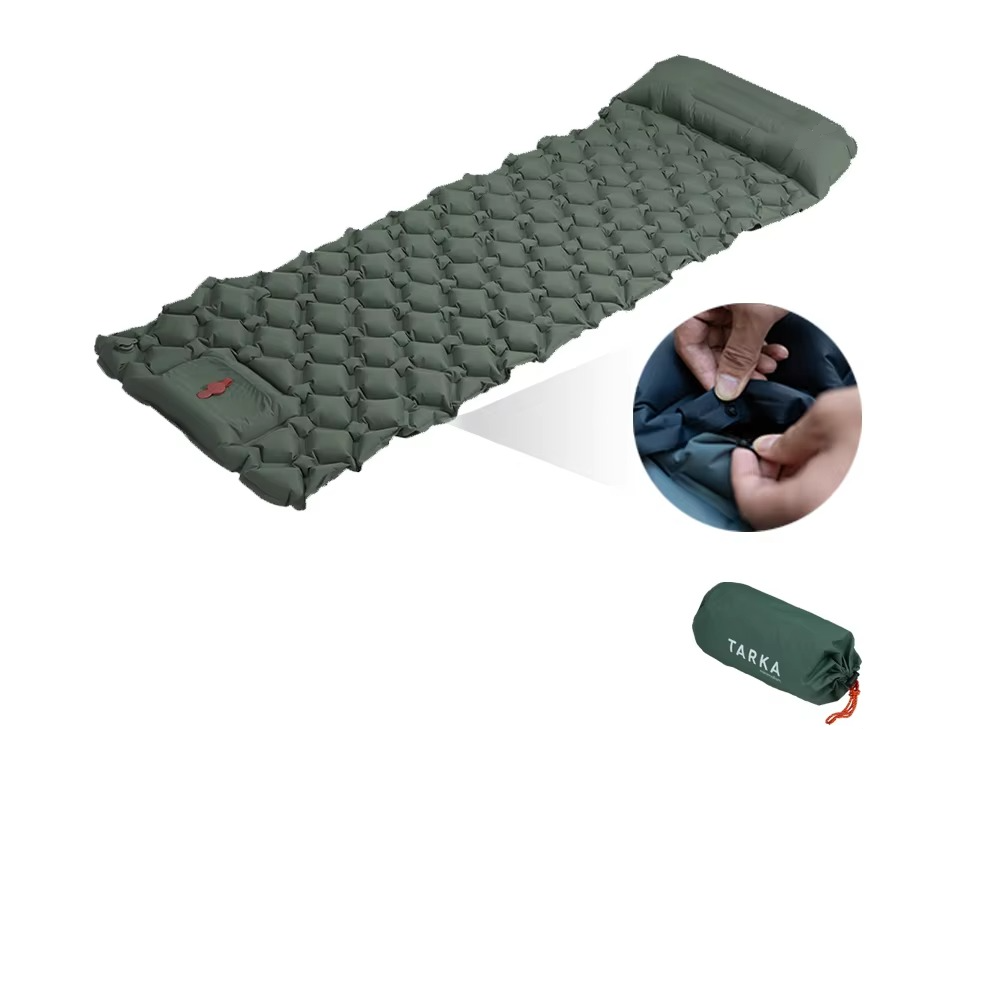 BowLift | Inflatable Camping Sleeping Pad with Built-in Pillow Self-Inflating Air Cushion for Hiking and Outdoor Travel