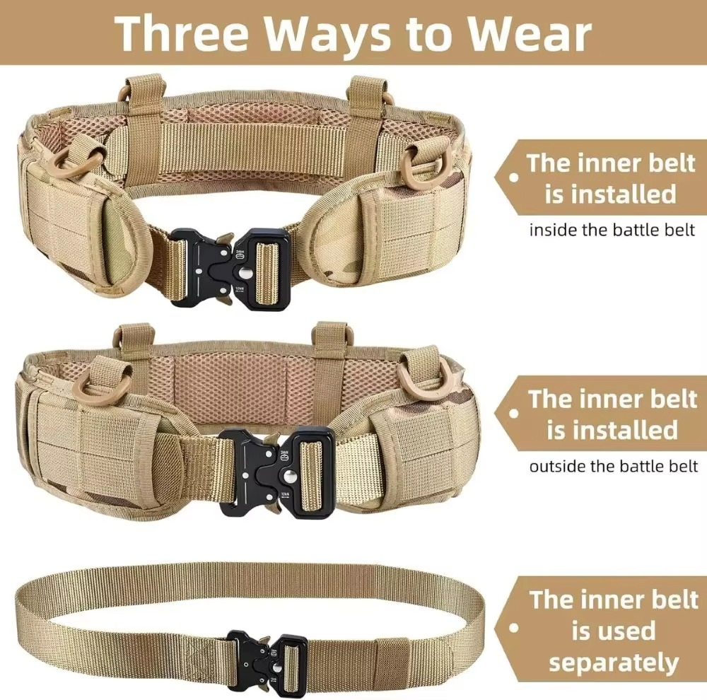 BowLift | Outdoor Tactical Belt, Multi Functional Nylon Training Belt Set
