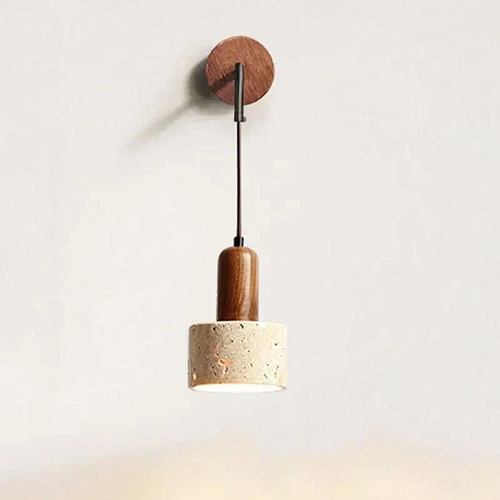 BowLift | Wabi-Sabi Stone Wall Lamp – Warm LED Light