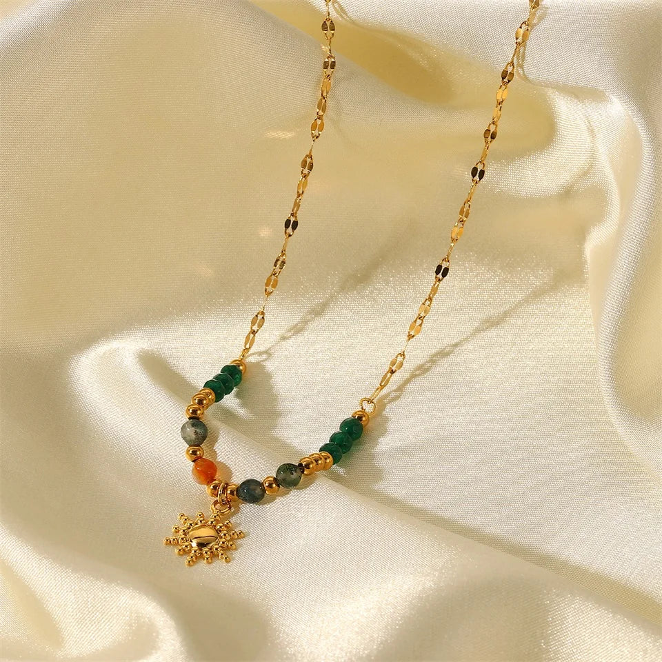 BowLift | Dainty Boho Inspired Sun Pendant Necklace