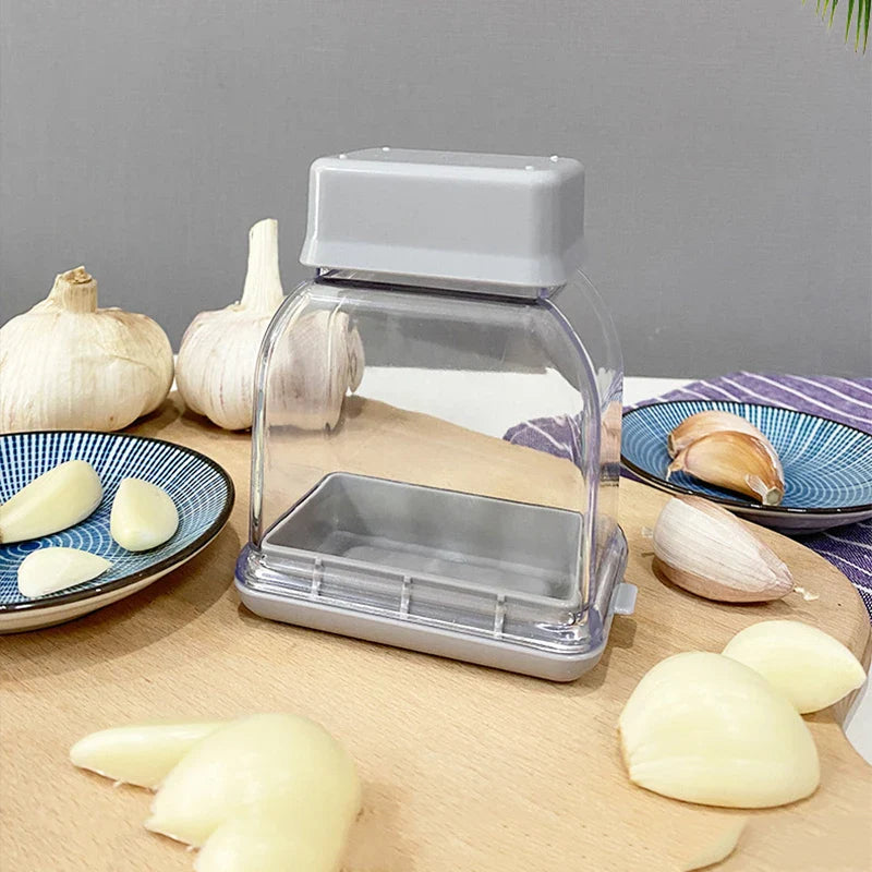 BowLift | GARLICO Garlic Press Hand Device | Manual Garlic Grater & Peeler | Stainless Steel & ABS | Kitchen Helper for Fine Chopping
