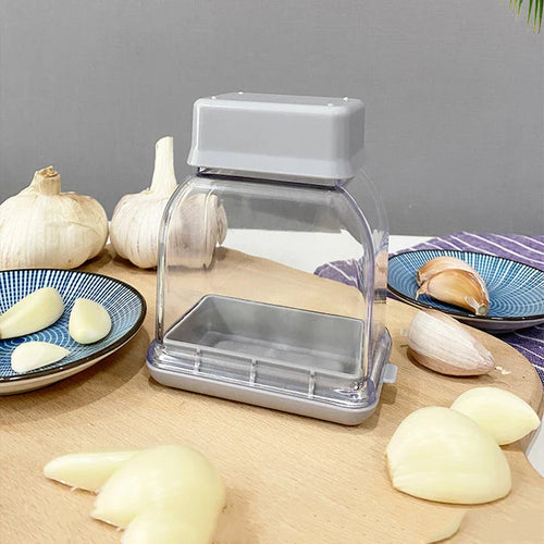 BowLift | GARLICO Garlic Press Hand Device | Manual Garlic Grater & Peeler | Stainless Steel & ABS | Kitchen Helper for Fine Chopping