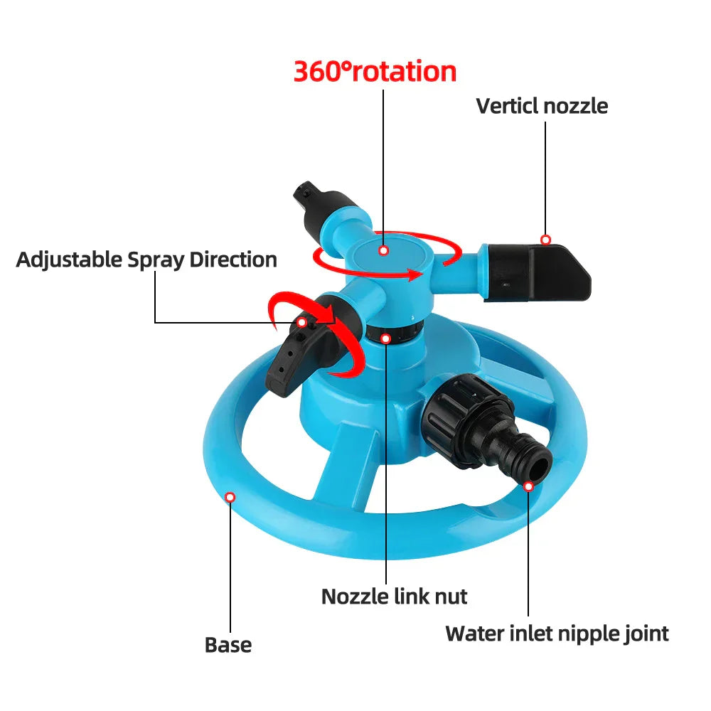 BowLift | RainTiva Sprinkler | 360° Rotation | Water-saving & Durable | For Garden & Lawn Care
