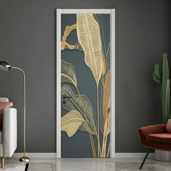Modern Abstract Pearl Geometric Door Sticker Mural Removable PVC Vinyl Peel N Stick Wall Art Mural Decal For Interior Doors Creative DIY Home Decor | Bowlift