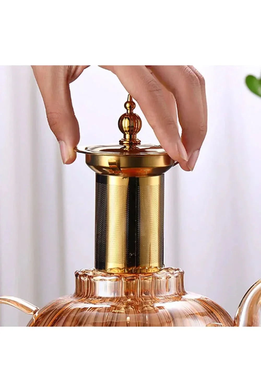 BowLift | Glass Teapot with Infuser and Lid for Loose Tea