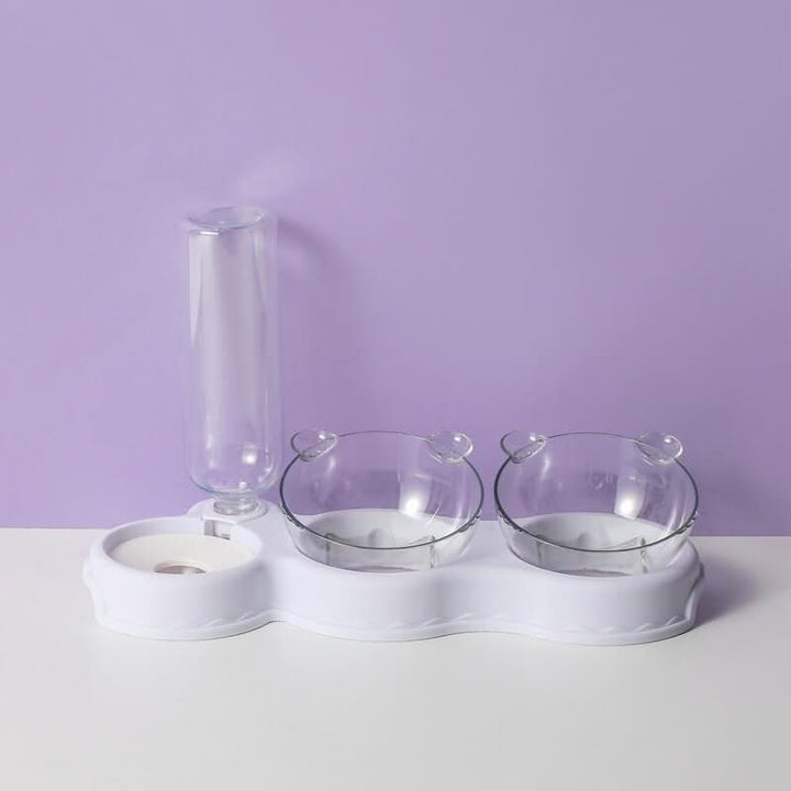 BowLift | 3-in-1 feeding station with drinking dispenser & raised bowl
