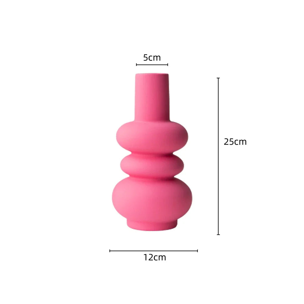 Vivid Pink Ceramic Vase | Bowlift