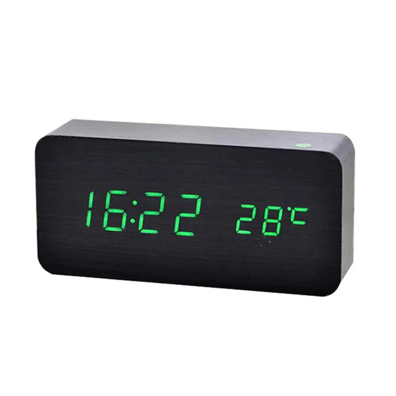 BowLift | Digital alarm clock made of wood | LED display | Modern design | Silent | Eco-friendly