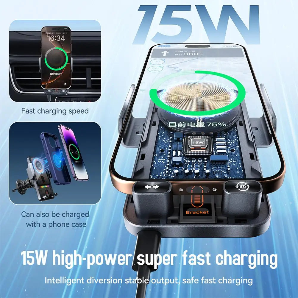 BowLift | Smart Auto-Clamp Wireless Charger Car Phone Holder