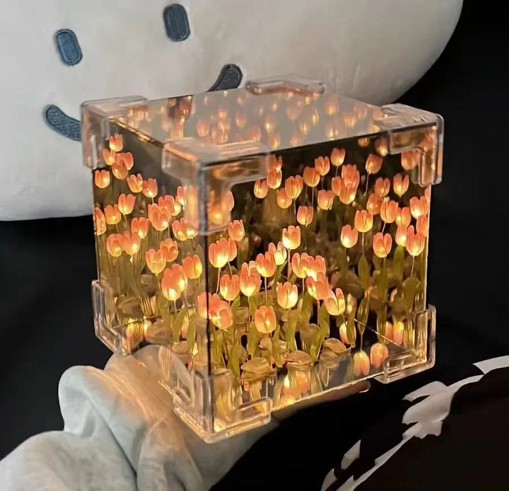 3D Tulip DIY Flower Cube Night Lamp | Bowlift