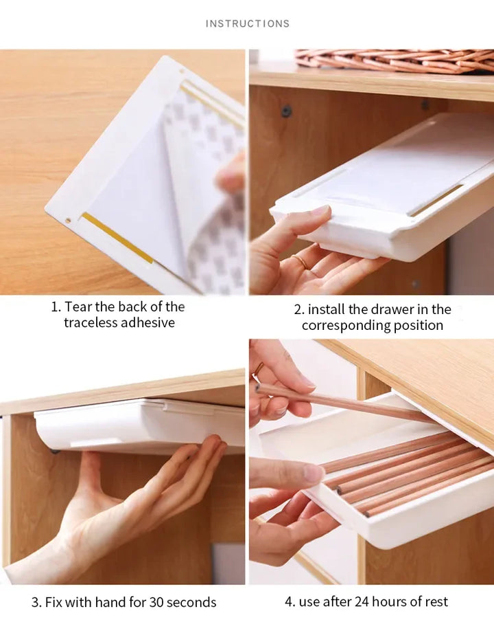 BowLift | Self-Adhesive Desk Hidden Storage Box
