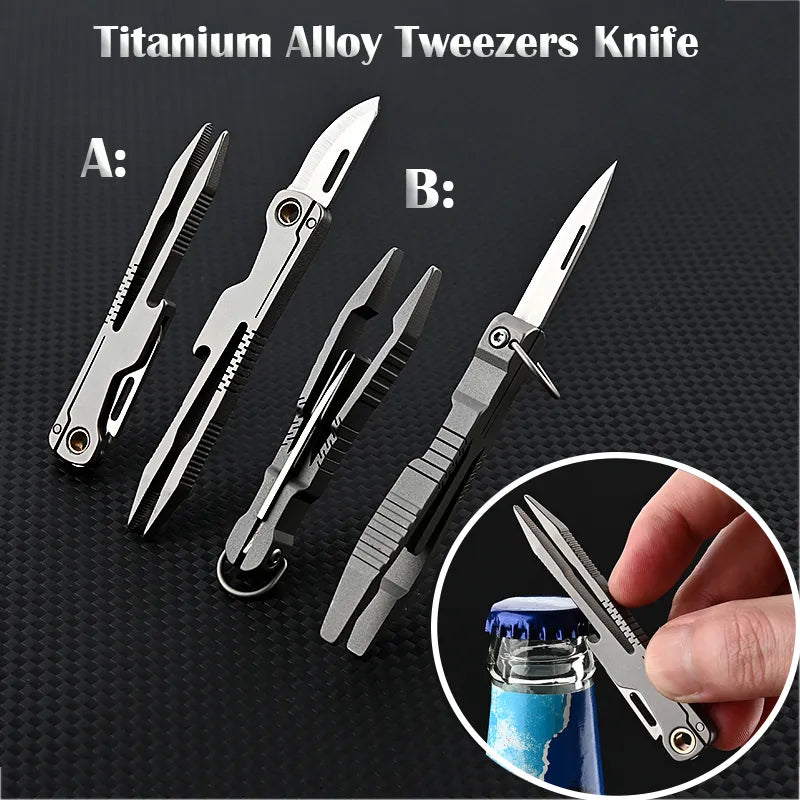 All Day Titanium Tweezer Knife Multifunctional Tool | Bowlift