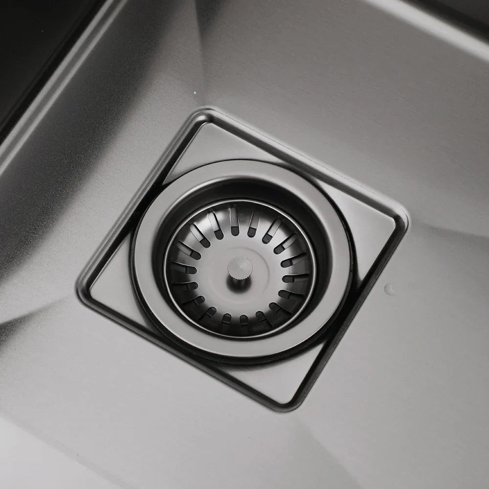 AquaGuard Stainless Steel Sink Strainer with Odor Filter – Pop-Up Stopper & Anti-Blocking Basket Bowlift