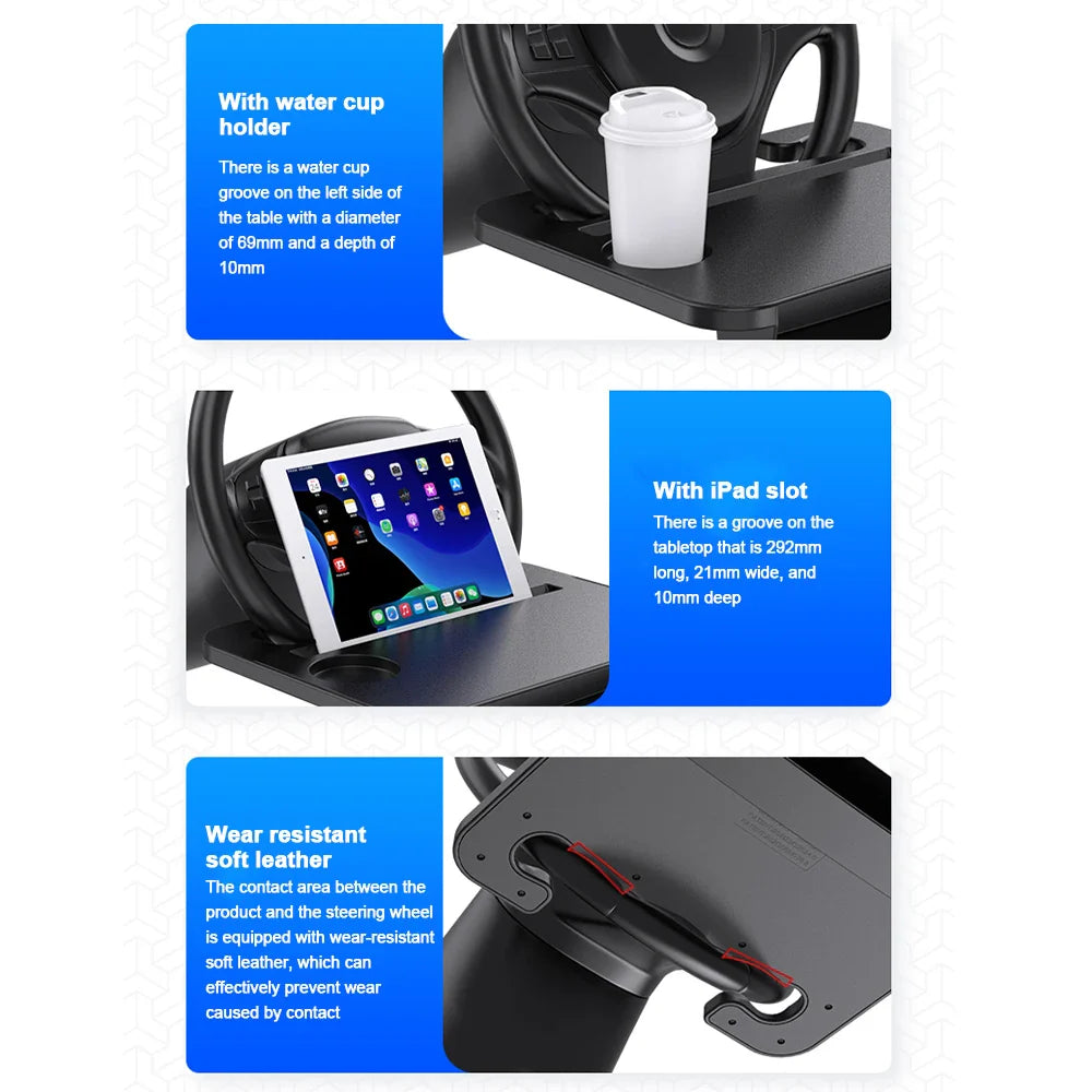 BowLift | 2 In 1 Car Steering Dine with Seat Gap Organizer