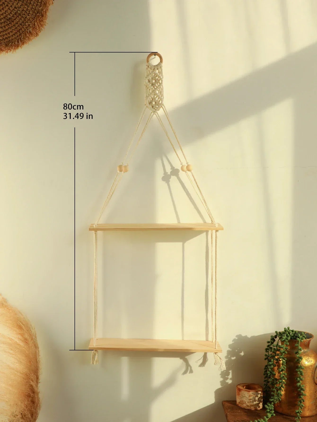 BowLift | Wall shelf – Wood – Hanging shelves – Boho home decoration – Room decoration