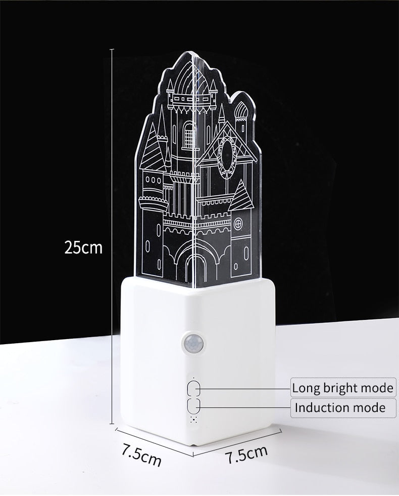 BowLift | 3D LED Rechargeable Wall Night Lamp