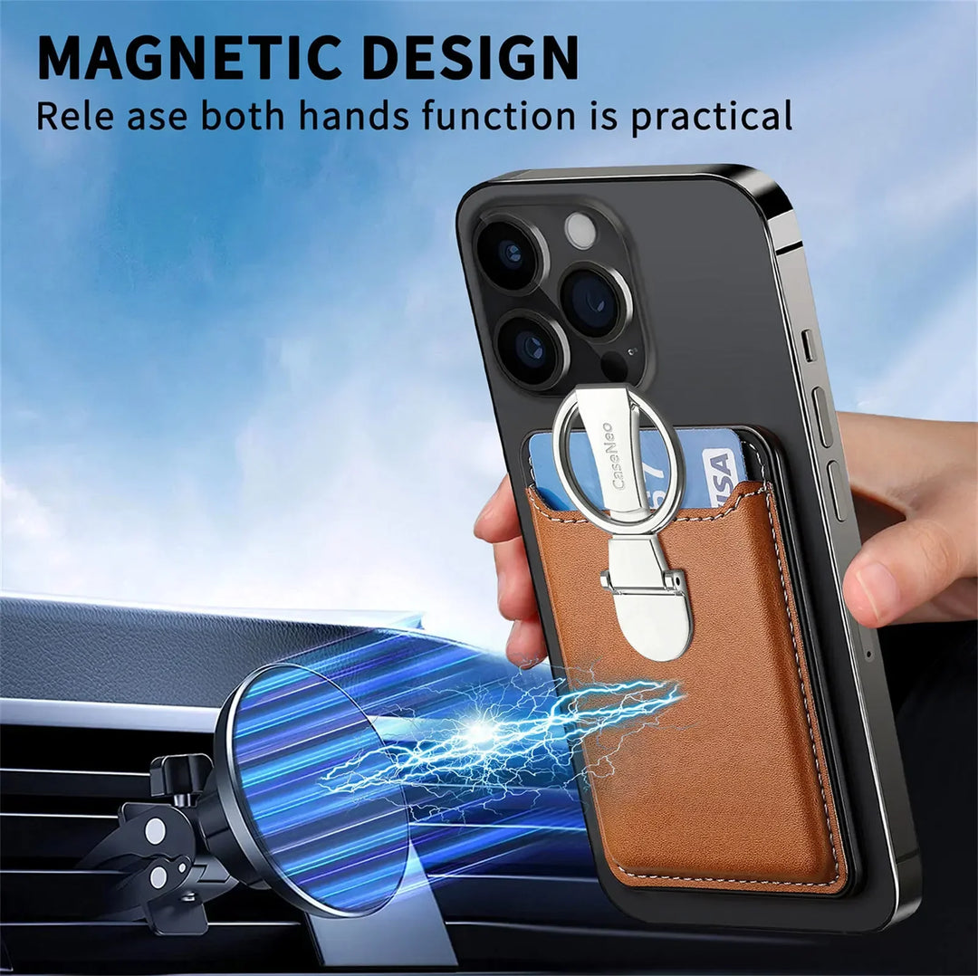 BowLift | Leather Magsafe Phone Wallet Holder