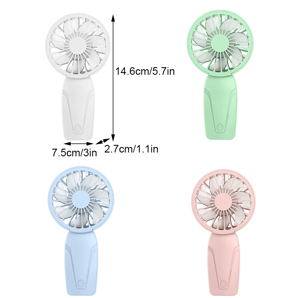Portable Handheld Mini Fan – Lightweight ABS USB Rechargeable Pocket Fan for On-the-Go Cooling | Bowlift