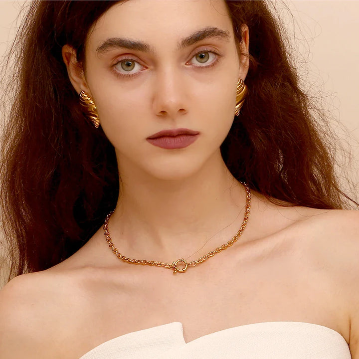 BowLift | 18k Anchor Wheel Clasp Chain Necklaces