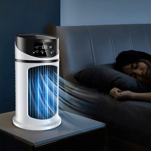 BowLift | Portable Air Cooler Fan with Humidifier & Dust Filter – USB Powered Mini AC for Home & Office