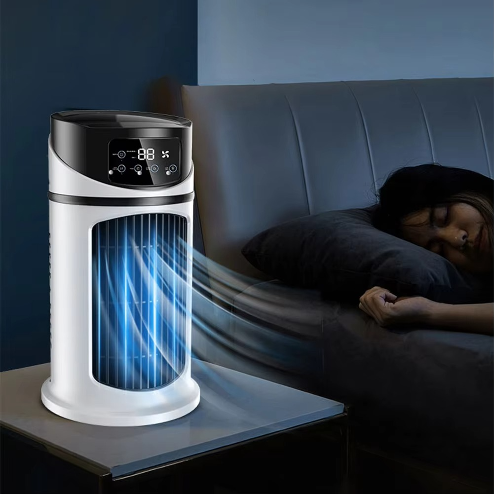 Portable Air Cooler Fan with Humidifier & Dust Filter – USB Powered Mini AC for Home & Office | Bowlift