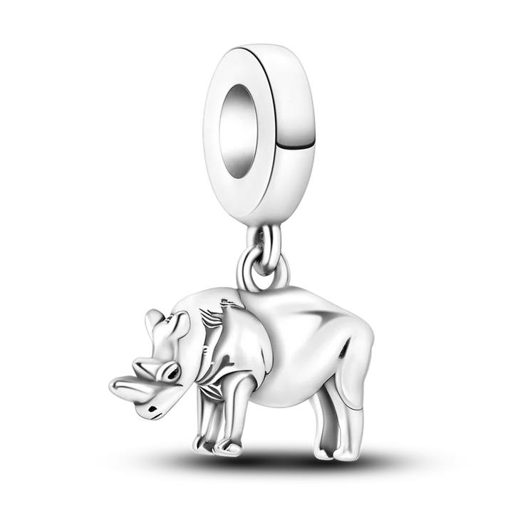 BowLift | 925 Silver Golden Leopard Charms Beads Colorful Chameleon Rhinoceros Lion Scarab Cat Pendant Compatible with Original Pandora Bracelet Jewelry