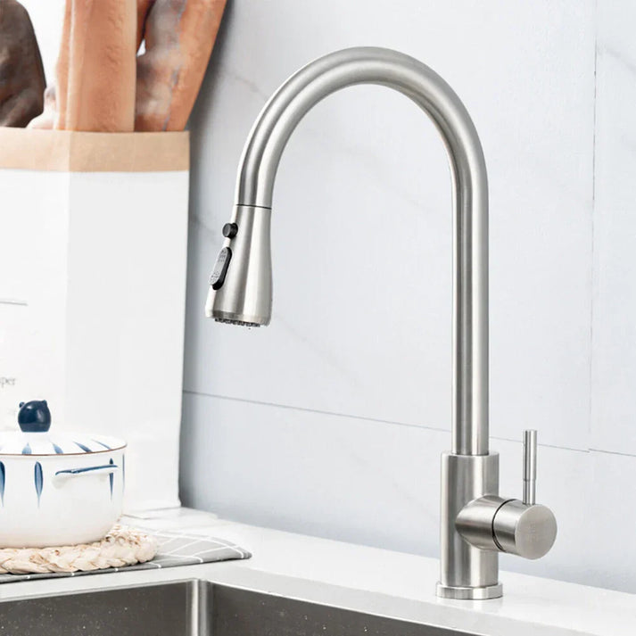 BowLift | Modern Single-Handle Faucet with Pull-Out Spray