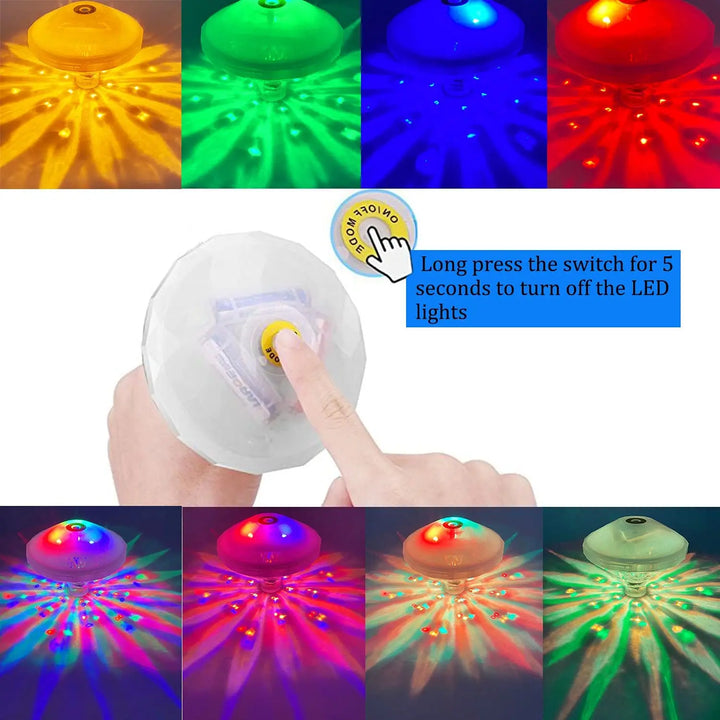 BowLift | Floating LED Underwater Lamp AquaLuma | RGB Color Change | IP67 Waterproof | For Pool, Bathtub & Party