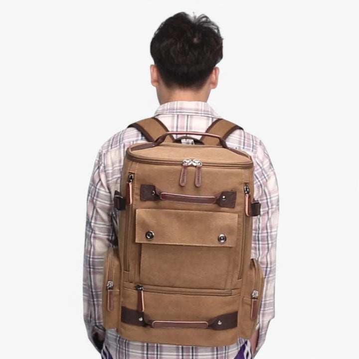 BowLift | Vintage Canvas Backpack – Stylish & Functional with Laptop Compartment for Everyday & Adventure