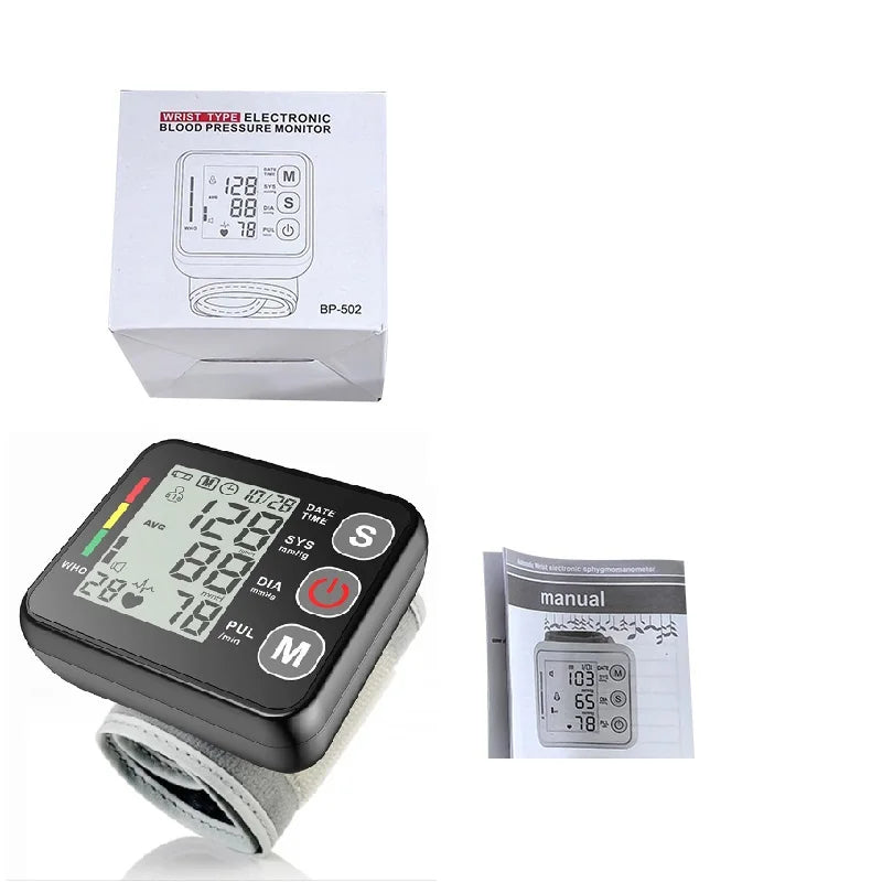BowLift | PulseTrack Digital Wrist Blood Pressure Monitor with LCD Display