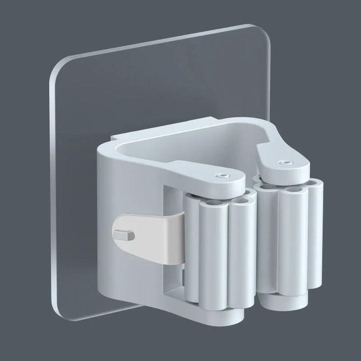 BowLift | Mop holder FixoGrip | Self-adhesive & Waterproof | Wall mount without drilling | Set of 4