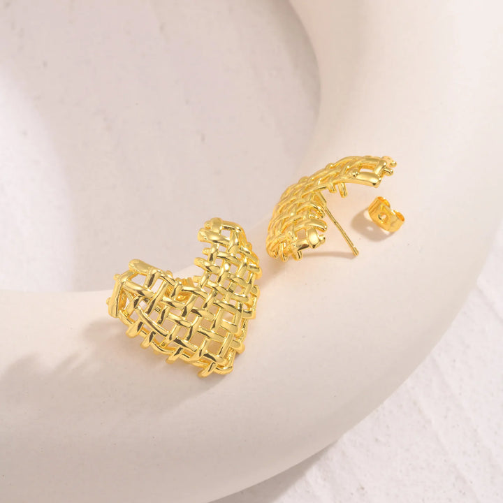 BowLift | 14k Woven Heart Earrings