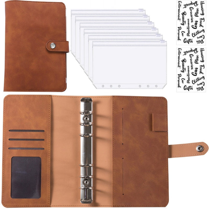 BowLift | Financial Planner Leather Multi Pocket Bill Organizer Notebook