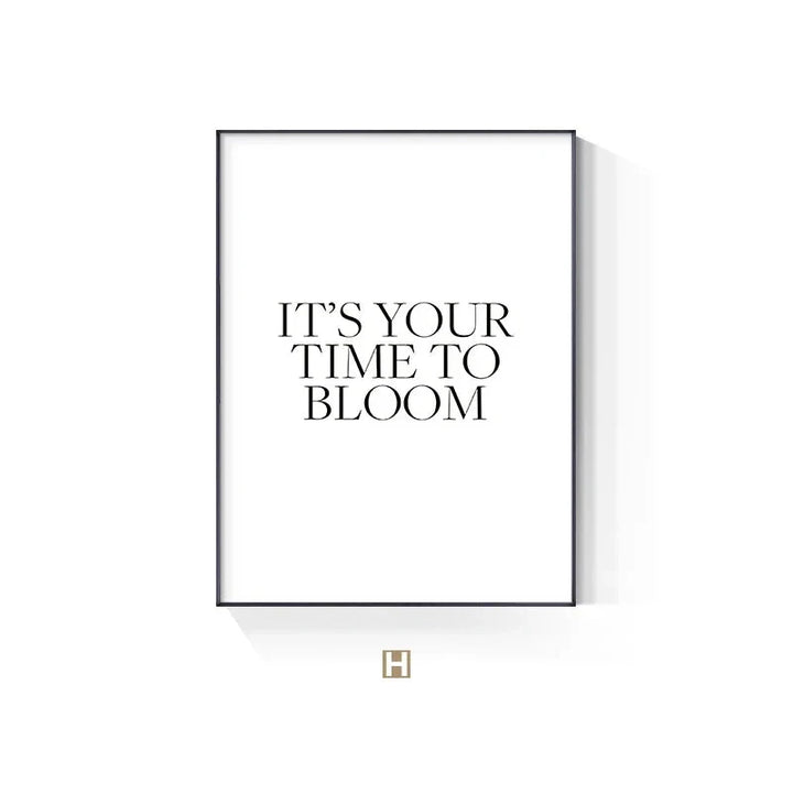 Minimalist Abstract Floral Wall Art Fine Art Canvas Prints Inspirational Quote Poster Gallery Wall Pictures For Living Room Bedroom Art Decor | Bowlift