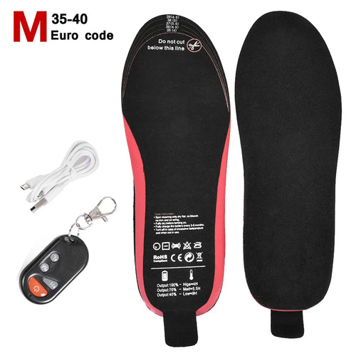 BowLift | Rechargeable Heated Insoles WarmStep Pro | Rechargeable with Remote Control | 3 Heat Levels | Trim-to-Fit | Electric Foot Warmers for Winter & Outdoor