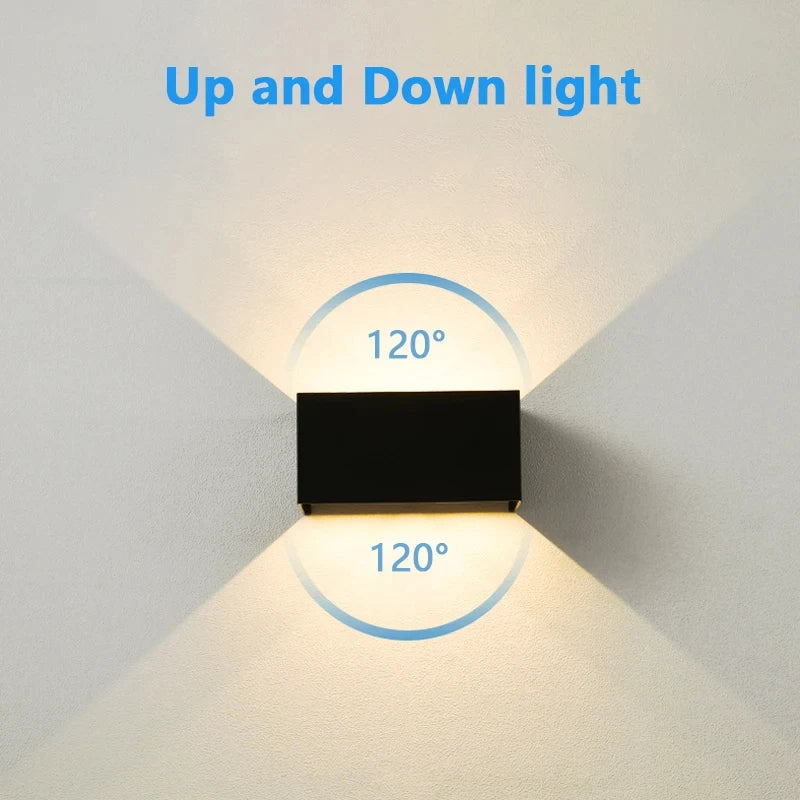 BowLift | SensoLux LED Wall Light | LED Outdoor Wall Light 24W | With Motion Sensor | IP65 Waterproof | Adjustable Spotlight in Black/White