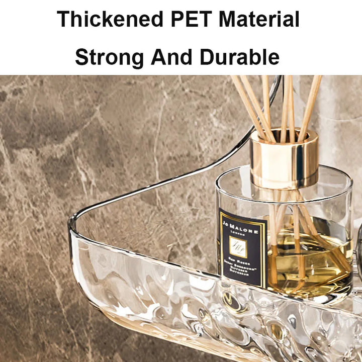 BowLift | Acrylix Pro | Acrylic Bathroom Shelf Without Drilling | Wall Mounted Shower Shelf | Cosmetic & Shampoo Holder | Transparent | 12×9×8 cm / 24×9×8 cm
