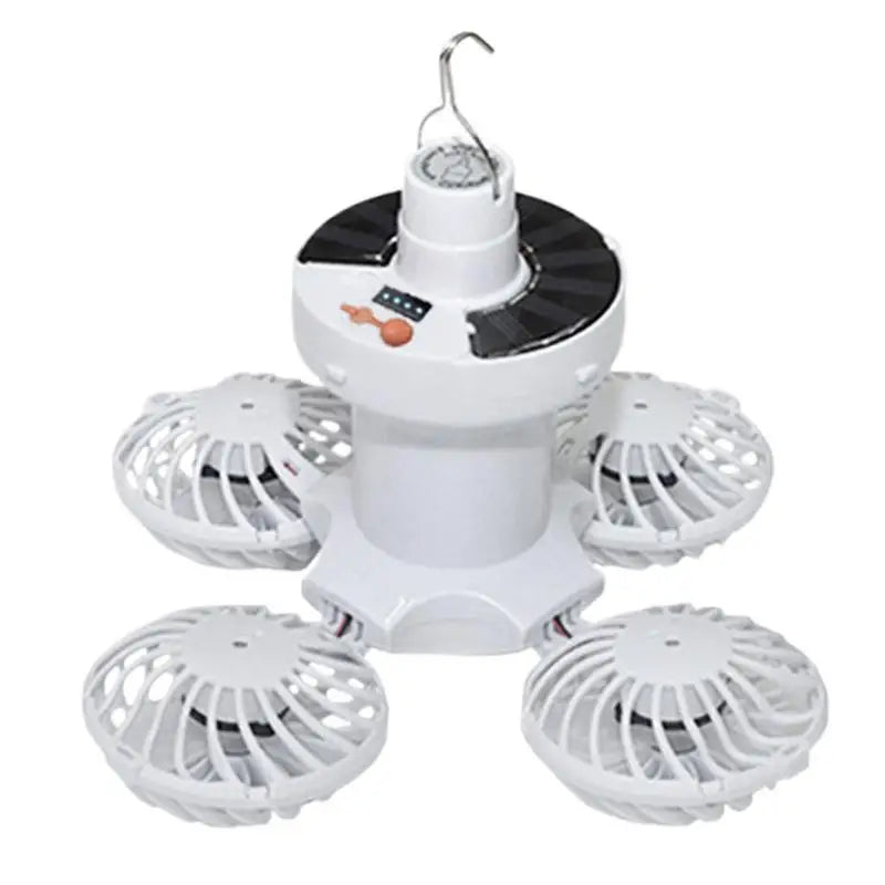 BowLift | Ventolux Solar Camping Lamp with Fan | Foldable & Portable | 3 Wind Levels & LED Lighting | For Tent, Terrace & Outdoor